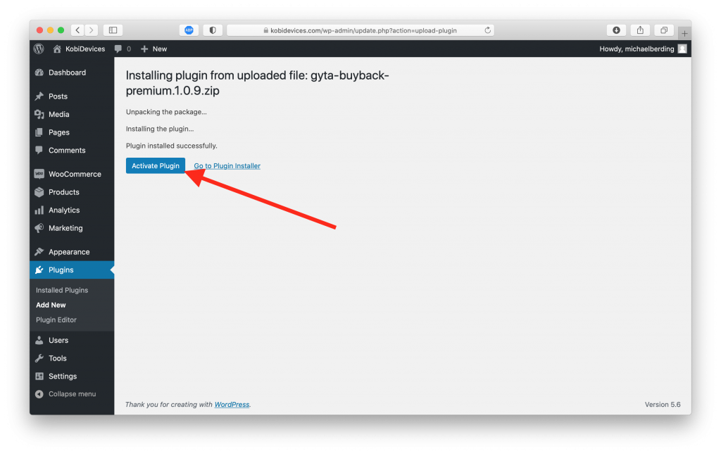 Activate Plugin